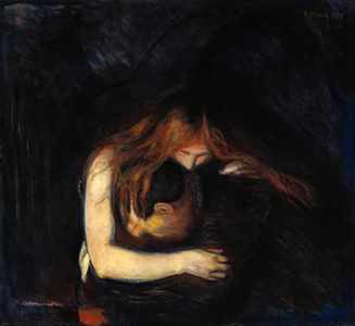 A Vampira (1895), tela de Edvard Munch, localizada no Museu Munch, em Oslo, Noruega