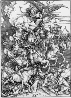 Os Quatro Cavaleiros do Apocalipse de Alberto Dürer (1497-98) 