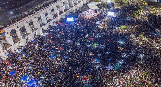 Estimativa de 60 mil pessoas na Lapa pela democracia (Foto: Ricardo Stuckert)