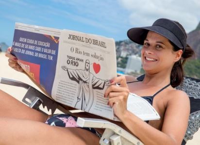 O JB impresso esgotou nas bancas e sua leitura começou nas praias do Rio