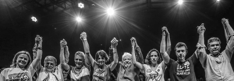 Ato pela unidade reúne Gleisi, Celso Amorim, Chico Buarque, Manuela, Lula, Mônica Benício, Freixo, Lindbergh Farias e muitos outros. (Fotos: Ricardo Stuckert)