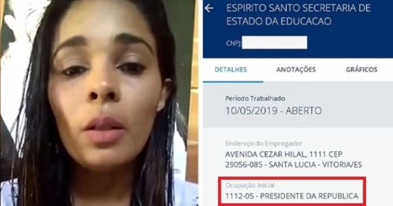 Luiz Martins: "A capixaba Adeyula Dias foi procurar o auxílio emergencial e ´virou´ Presidente da República".